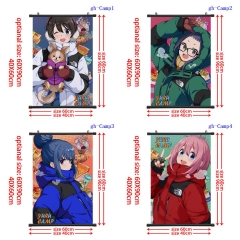 2 Sizes 5 Styles Laid-Back Camp Cartoon Wall Scrolls Anime Wallscrolls
