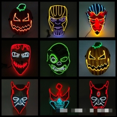 10 Styles The Nightmare Before Christmas Anime LED Cosplay Mask (With Light)