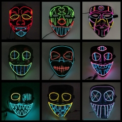 12 Styles The Nightmare Before Christmas Scream Anime Cosplay EL Mask (With Light)