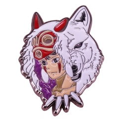 Princess Mononoke Anime Alloy Brooch Pin Badge