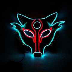 Wolf Anime Cosplay EL Mask (With Light)