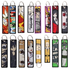 12 Styles Avatar: The Last Airbender/Sword Art Online/One Punch Man Woven Label Anime Lanyard Keychain