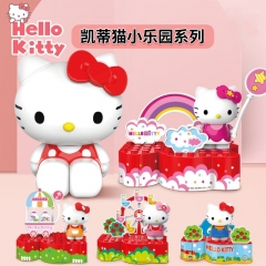 4PCS/SET Hello Kitty Building Block Anime PVC Figure Toy