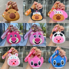 44 Styles Lilo & Stitch Lotso Kuromi Cartoon Anime PVC Purse Keychain