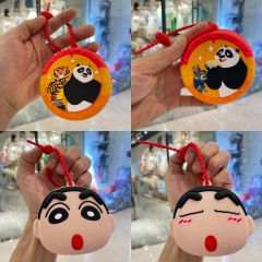 6 Styles Crayon Shin-chan Kung Fu Panda Cartoon Anime PVC Purse