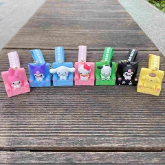 7 Styles Sanrio Kuromi Cartoon PVC Anime Figure Keychain