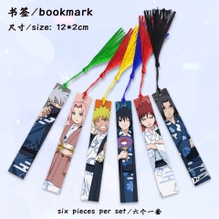 2 Styles 6PCS/SET Naruto Cartoon Anime Alloy Bookmark