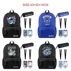 10 Styles Lilo & Stitch Cartoon Canvas Anime Backpack+Card Holder Bag+Pencil Bag(set)