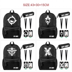 9 Styles SPY×FAMILY Cartoon Canvas Anime Backpack+Card Holder Bag+Pencil Bag(set)