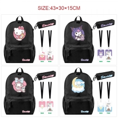 12 Styles Sanrio Cartoon Canvas Anime Backpack+Card Holder Bag+Pencil Bag(set)