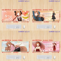 6 Styles Spice and Wolf Cartoon Anime Mouse Pad（80x30x0.3cm）
