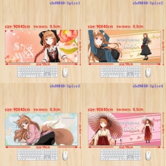 6 Styles Spice and Wolf Cartoon Anime Mouse Pad（90x40x0.3cm）