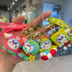 6 Styles SpongeBob SquarePants Cartoon PVC Anime Figure Keychain