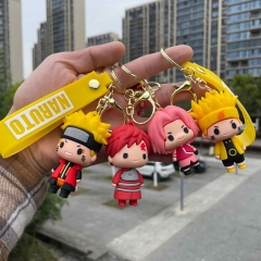 10 Styles Naruto Cartoon PVC Anime Figure Keychain