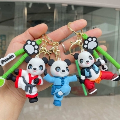 4 Styles Kung Fu Panda Cartoon PVC Anime Figure Keychain
