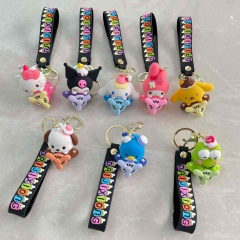 8 Styles Sanrio Cinnamoroll Kuromi My Melody Cartoon PVC Anime Figures Keychain