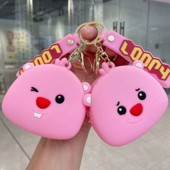 5 Styles Toy Story Loopy Cartoon PVC Anime Purse Keychain