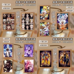ins风3D渐变镜子灯光画进击的巨人九大巨人周边二次元桌面装饰灯