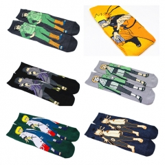 6 Styles Naruto Cosplay Unisex Free Size Anime Long Socks