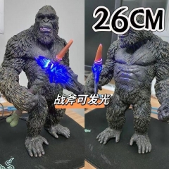 (带电）哥斯拉大战金刚 电影版 射线战斧 金刚 可发光 盒装手办 高约26cm