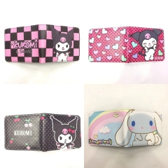 9.5x22.5cm 8 Styles Sanrio Short Folding Purse PU Anime Wallet