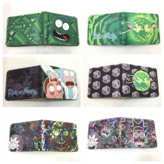 9.5x22.5cm 9 Styles Rick and Morty Short Folding Purse PU Anime Wallet