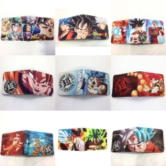 9.5x22.5cm 33 Styles Dragon Ball Z Short Folding Purse PU Anime Wallet