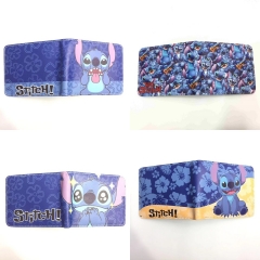 9.5x22.5cm 7 Styles Lilo & Stitch Short Folding Purse PU Anime Wallet