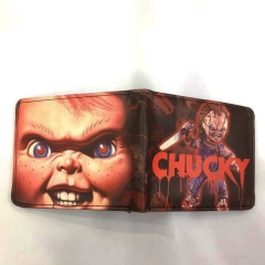 9.5x22.5cm Child's Play Short Folding Purse PU Anime Wallet