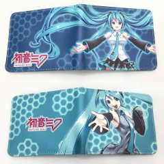 9.5x22.5cm 2 Styles Hatsune Miku Short Folding Purse PU Anime Wallet