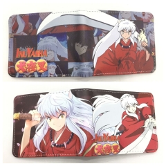 9.5x22.5cm 2 Styles Inuyasha Short Folding Purse PU Anime Wallet