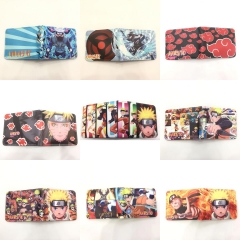 9.5x22.5cm 11 Styles Naruto Short Folding Purse PU Anime Wallet
