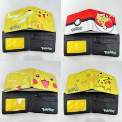 9.5x22.5cm 4 Styles Pokemon Short Folding Purse PU Anime Wallet