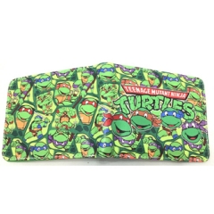 9.5x22.5cm Teenage Mutant Ninja Turtles Short Folding Purse PU Anime Wallet