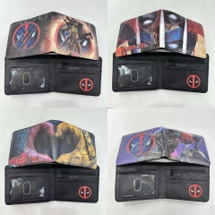 9.5x22.5cm 4 Styles Deadpool Short Folding Purse PU Anime Wallet