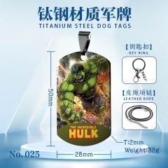 The Hulk Anime Titanium Steel Necklace/Keychain