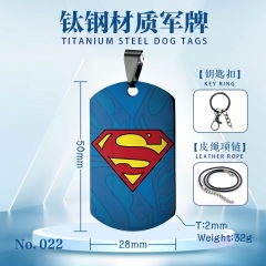 Superman Anime Titanium Steel Necklace/Keychain