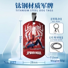 Spider Man Anime Titanium Steel Necklace/Keychain