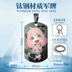 2 Styles SPY×FAMILY Anime Titanium Steel Necklace/Keychain