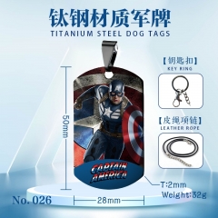 Captain America Anime Titanium Steel Necklace/Keychain