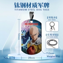 One Punch Man Anime Titanium Steel Necklace/Keychain