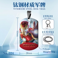 Iron Man Anime Titanium Steel Necklace/Keychain