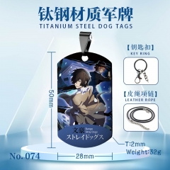 2 Styles Bungo Stray Dogs Anime Titanium Steel Necklace/Keychain