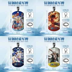 7 Styles One Piece Anime Titanium Steel Necklace/Keychain