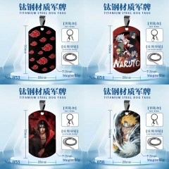4 Styles Naruto Anime Titanium Steel Necklace/Keychain