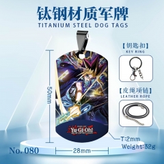 Yu-Gi-Oh Anime Titanium Steel Necklace/Keychain