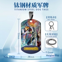 2 Styles Chainsaw Man Anime Titanium Steel Necklace/Keychain