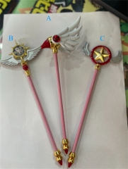 3 Styles Card Captor Sakura Cartoon Cosplay Prop Anime Magic Wand