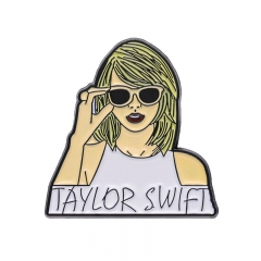 Taylor Alison Swift Cartoon Pin Anime Alloy Brooch