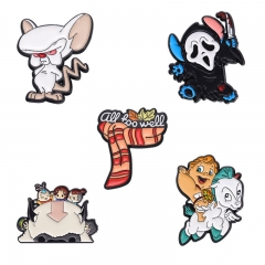 5 Styles The Nightmare Before Christmas Cartoon Pin Anime Alloy Brooch